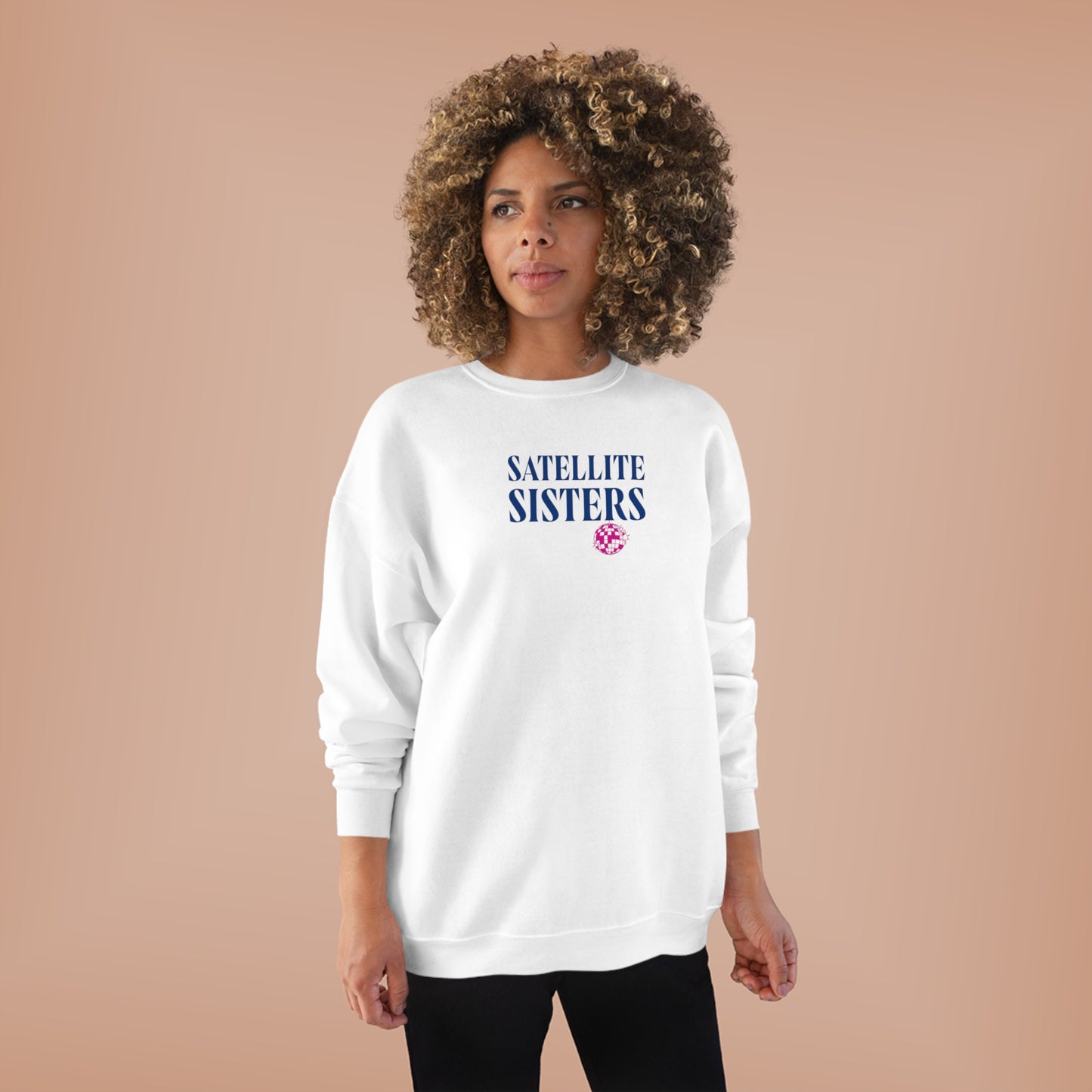 Satellite Sisters Logo Sweatshirt with Disco Ball