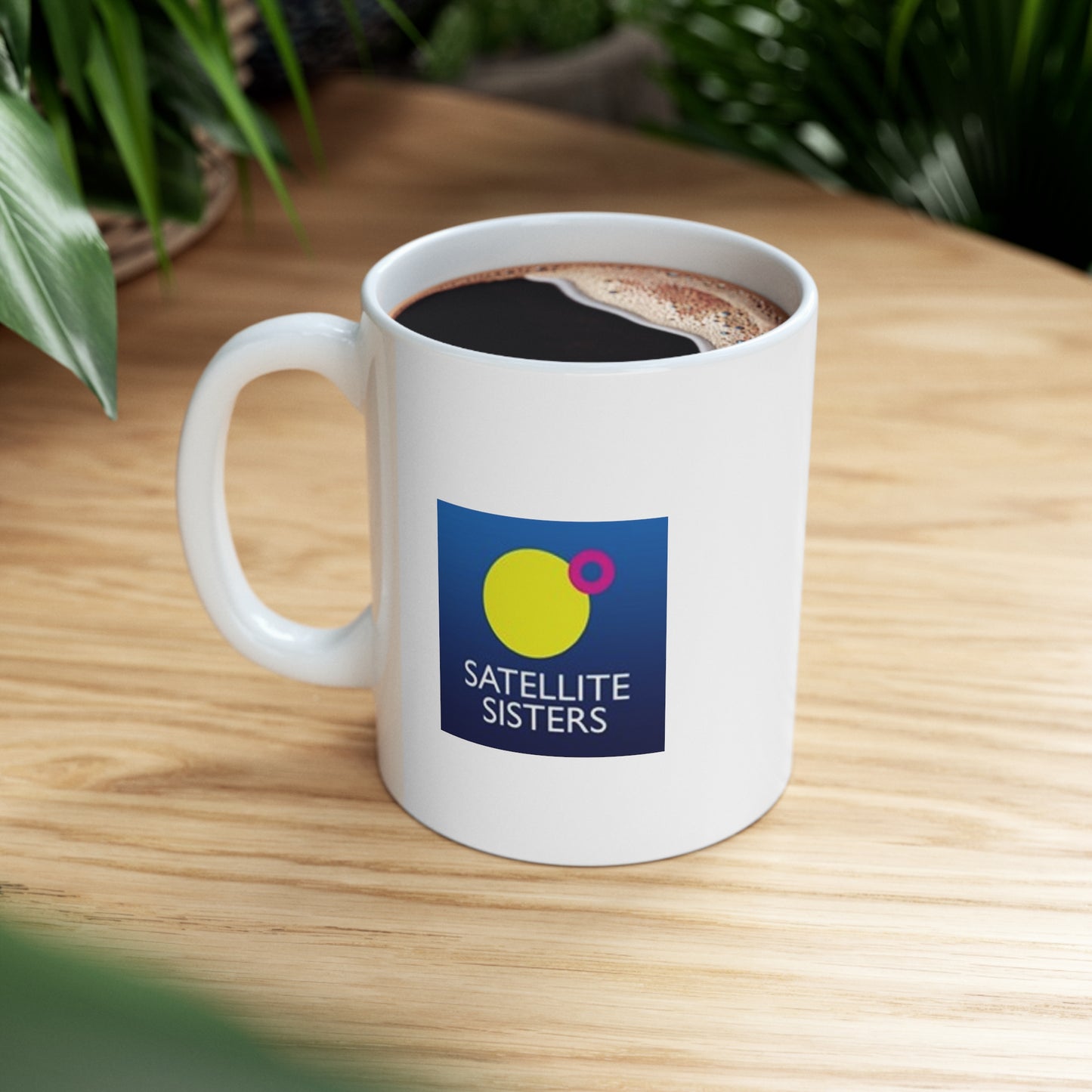 Satellite Sisters Blue Logo Mug Blue