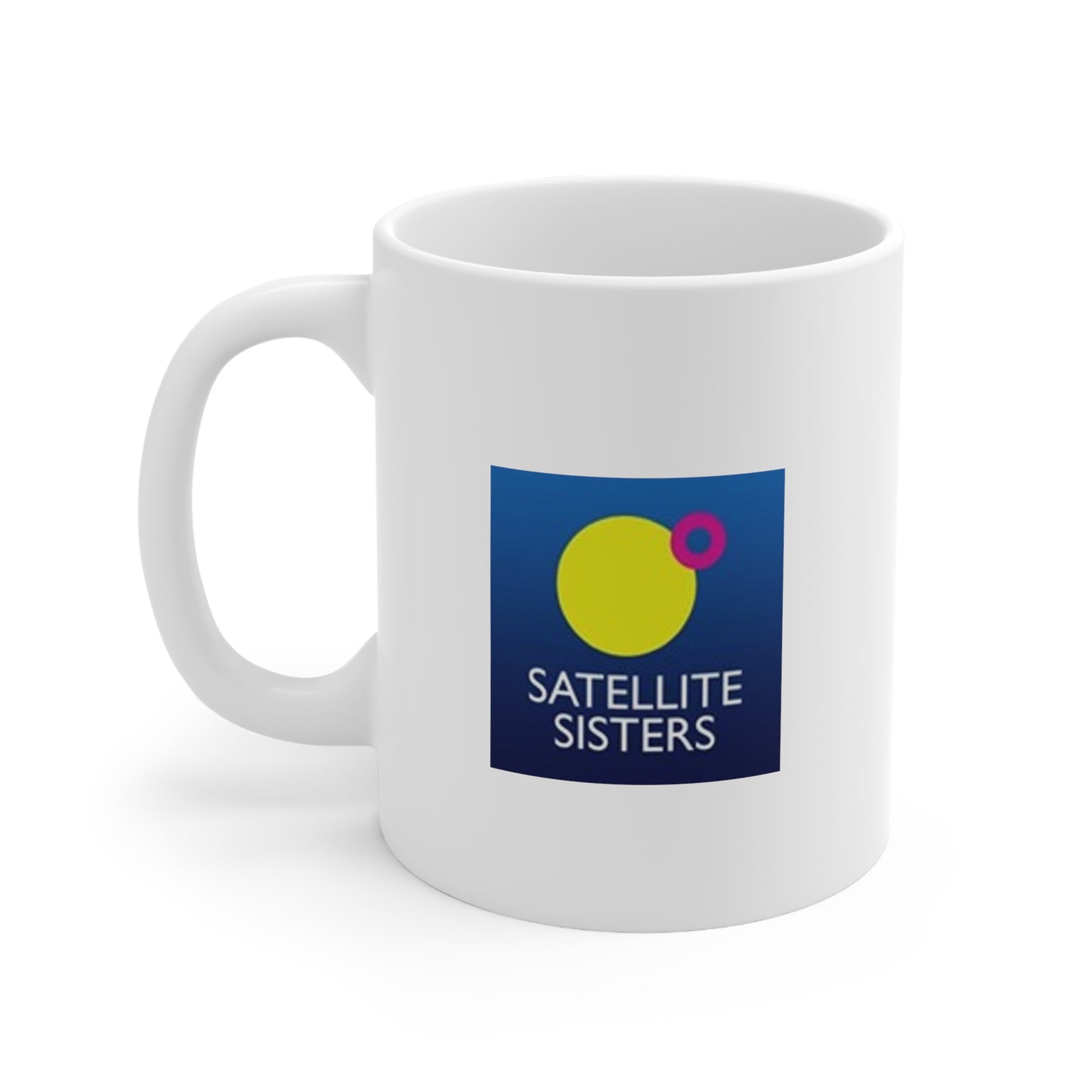 Satellite Sisters Blue Logo Mug Blue