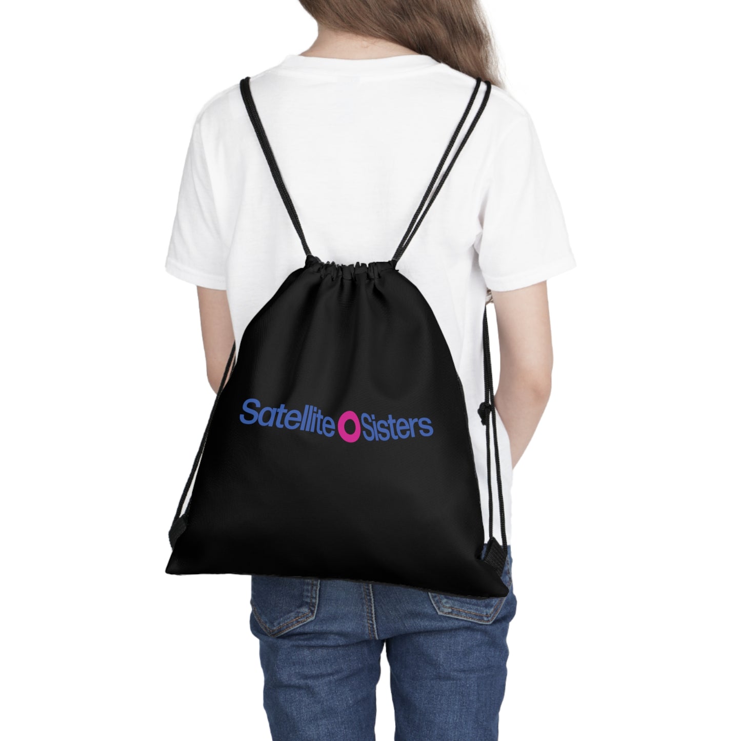 Satellite Sisters Logo Drawstring Bag