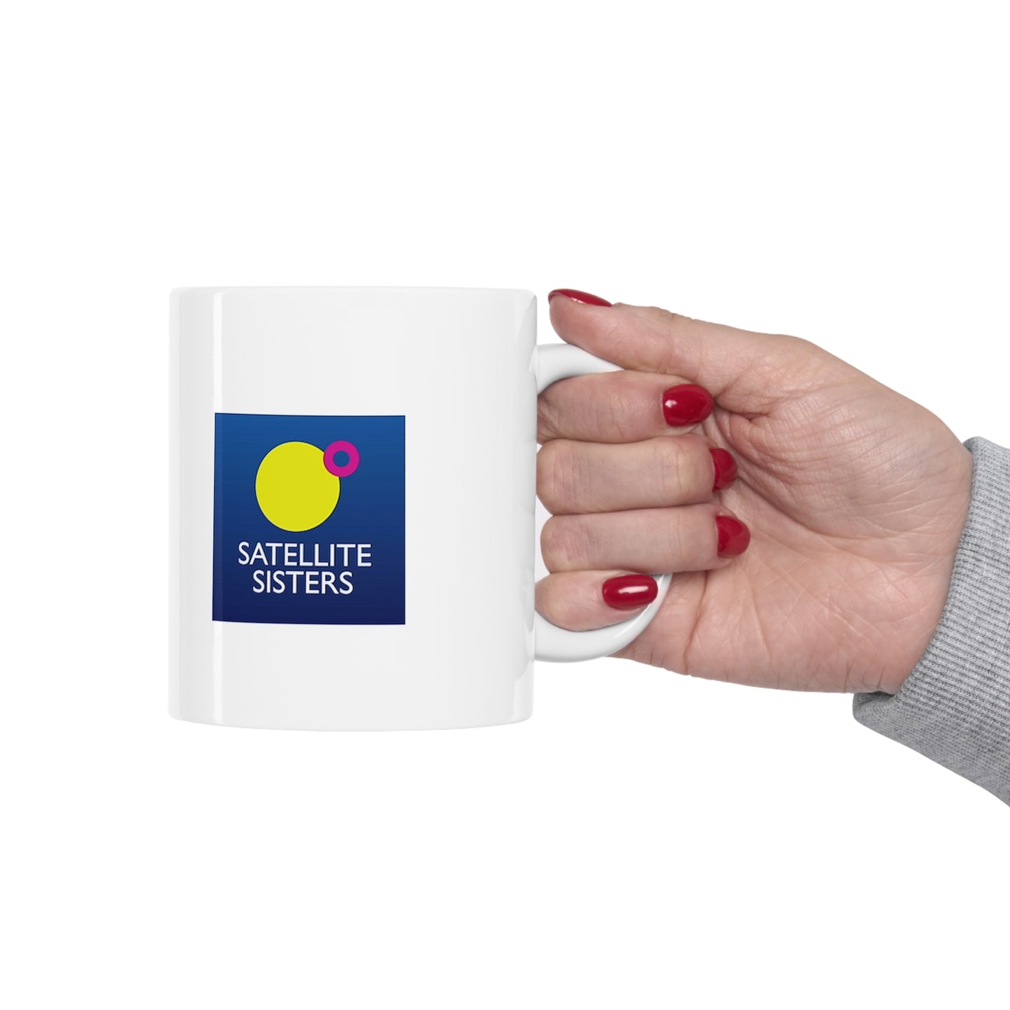 Satellite Sisters Blue Logo Mug Blue