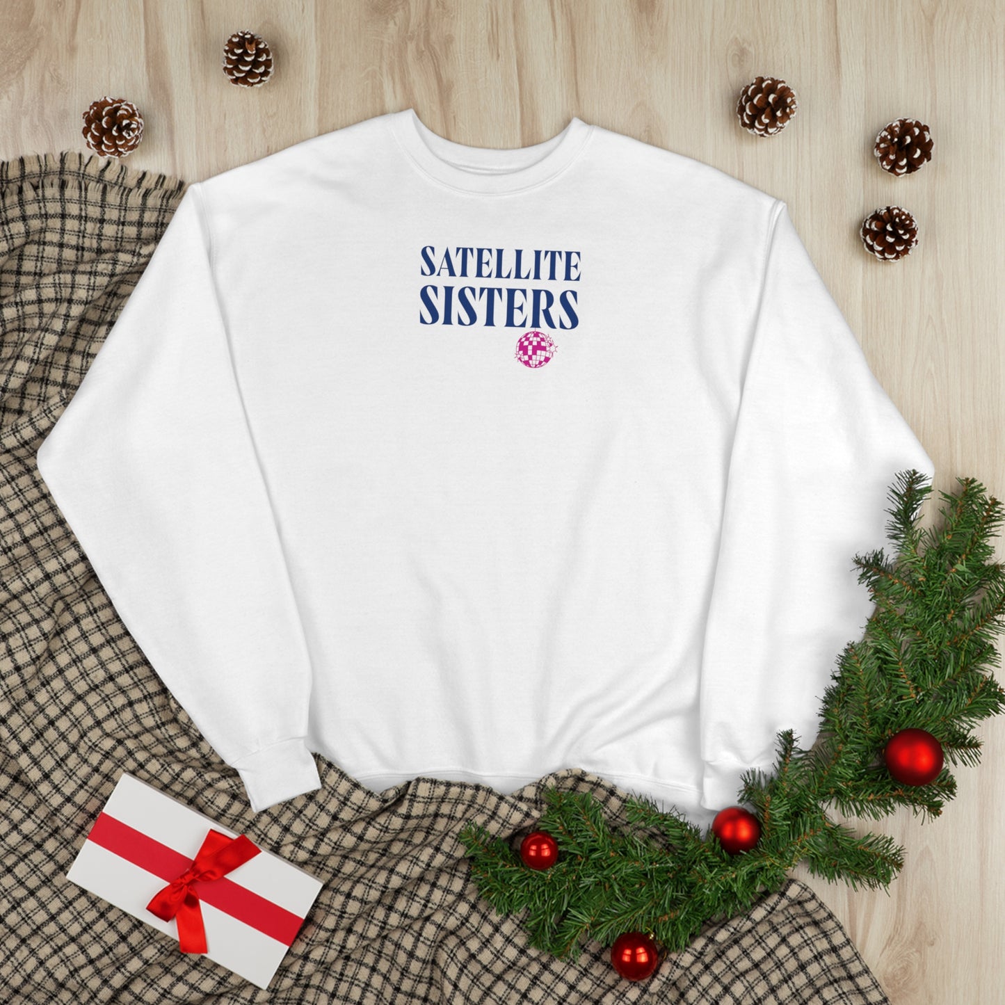 Satellite Sisters Logo Sweatshirt with Disco Ball