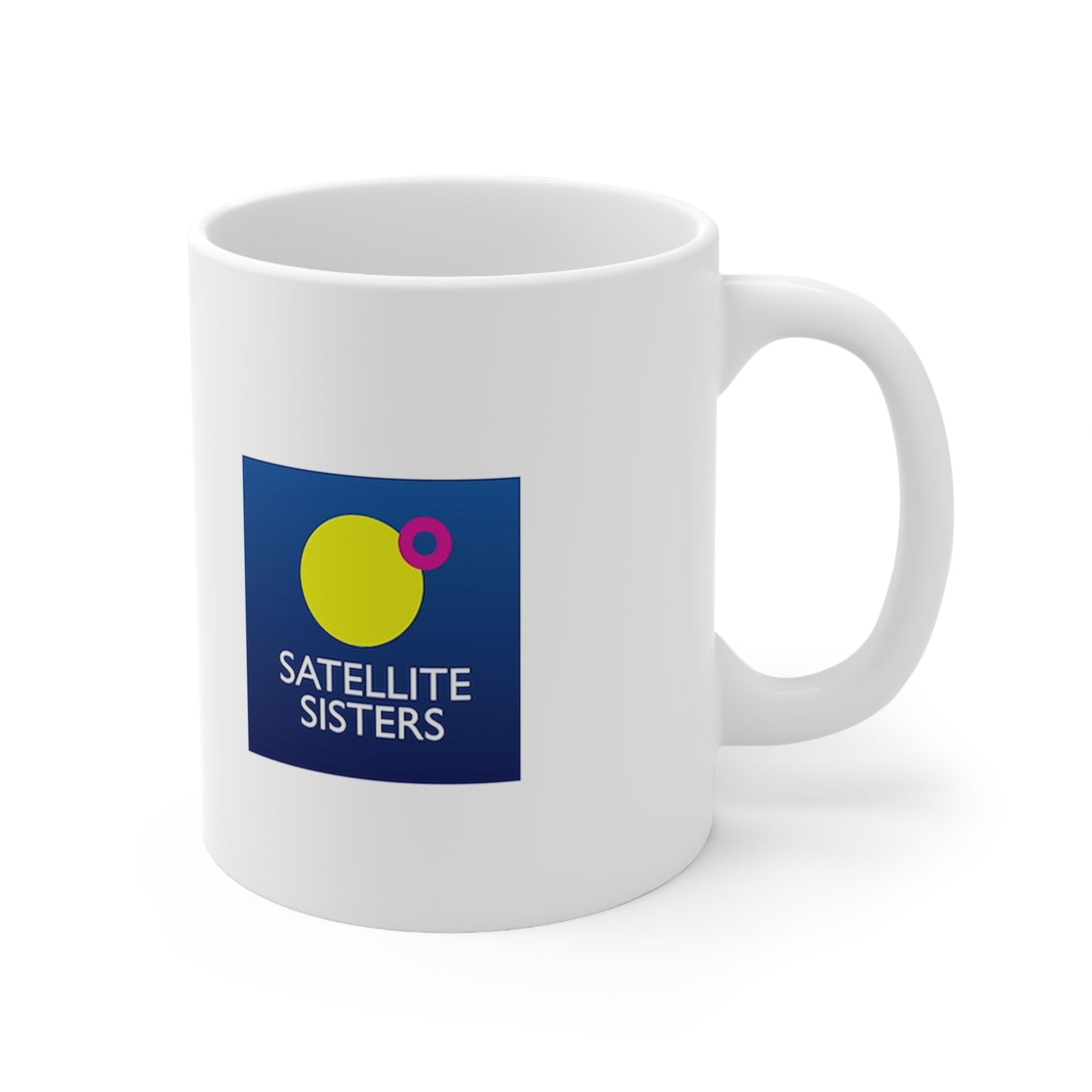 Satellite Sisters Blue Logo Mug Blue