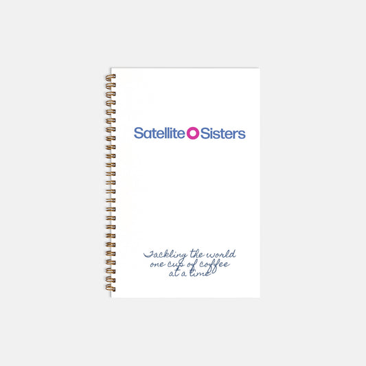 Satellite Sisters Logo Notebook Softcover Spiral Tackling The World