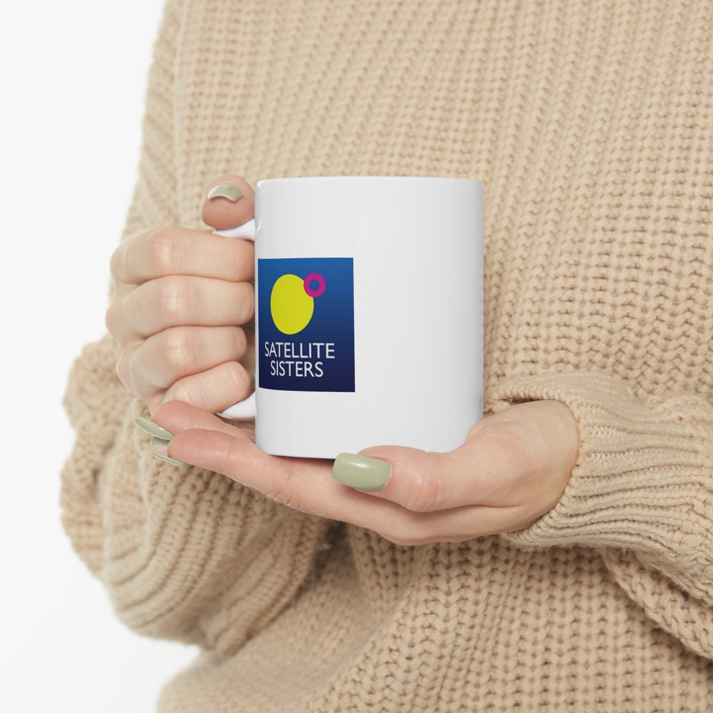 Satellite Sisters Blue Logo Mug Blue