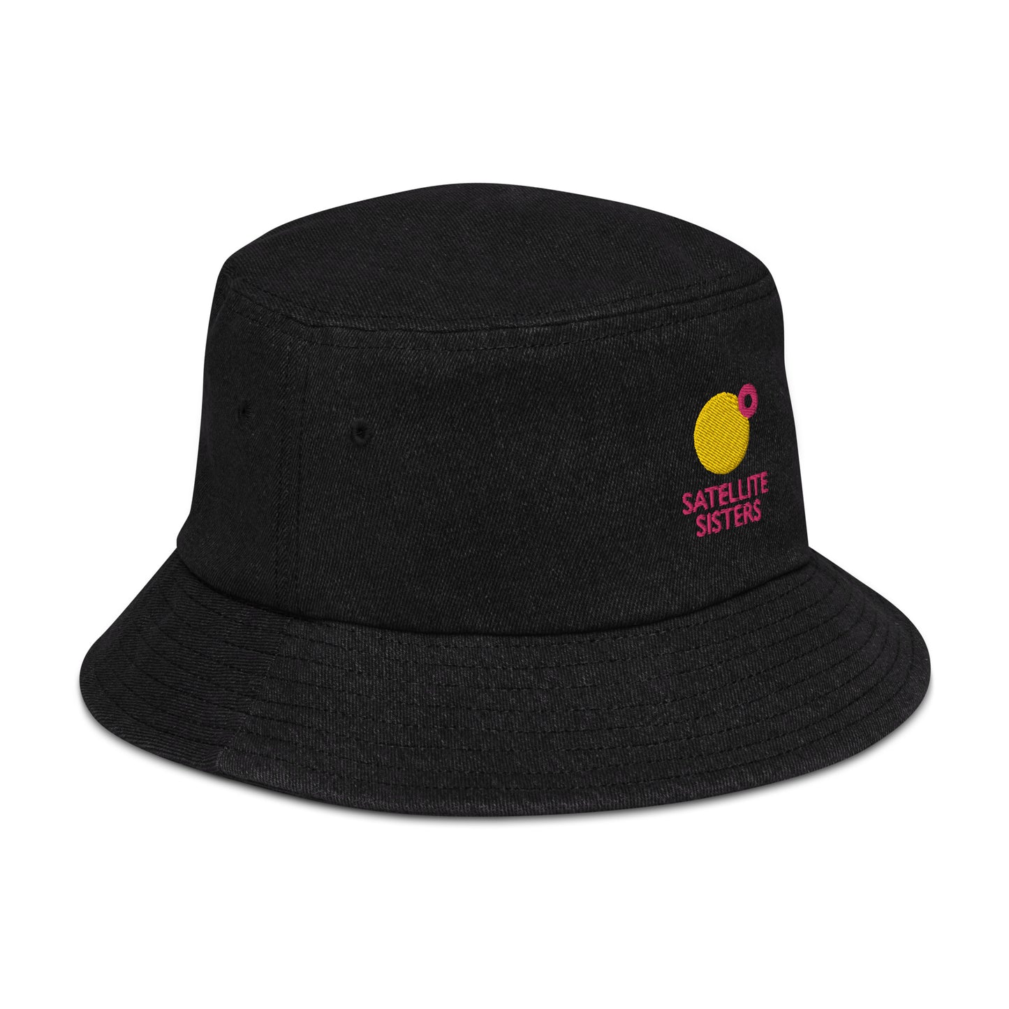 Satellite Sisters Logo Denim Bucket Hat