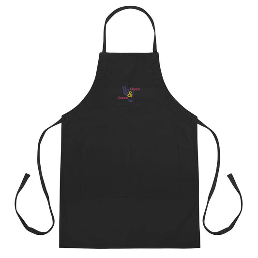 Peace + Sauce Embroidered Apron