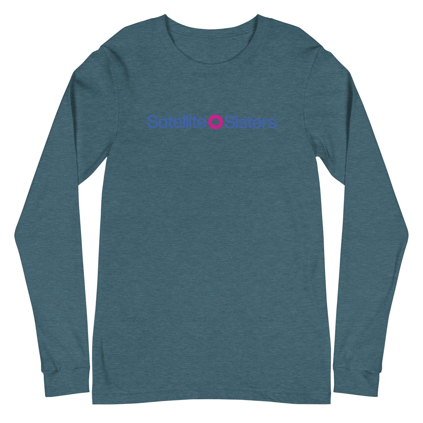 Unisex Long Sleeve Tee Satellite Sisters Logo + Big Fun Weekend Logo