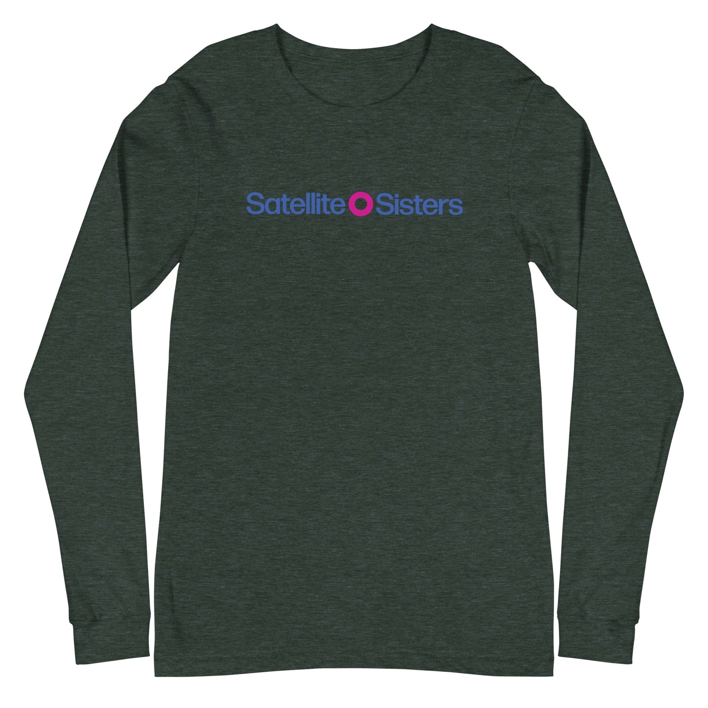 Unisex Long Sleeve Tee Satellite Sisters Logo + Big Fun Weekend Logo