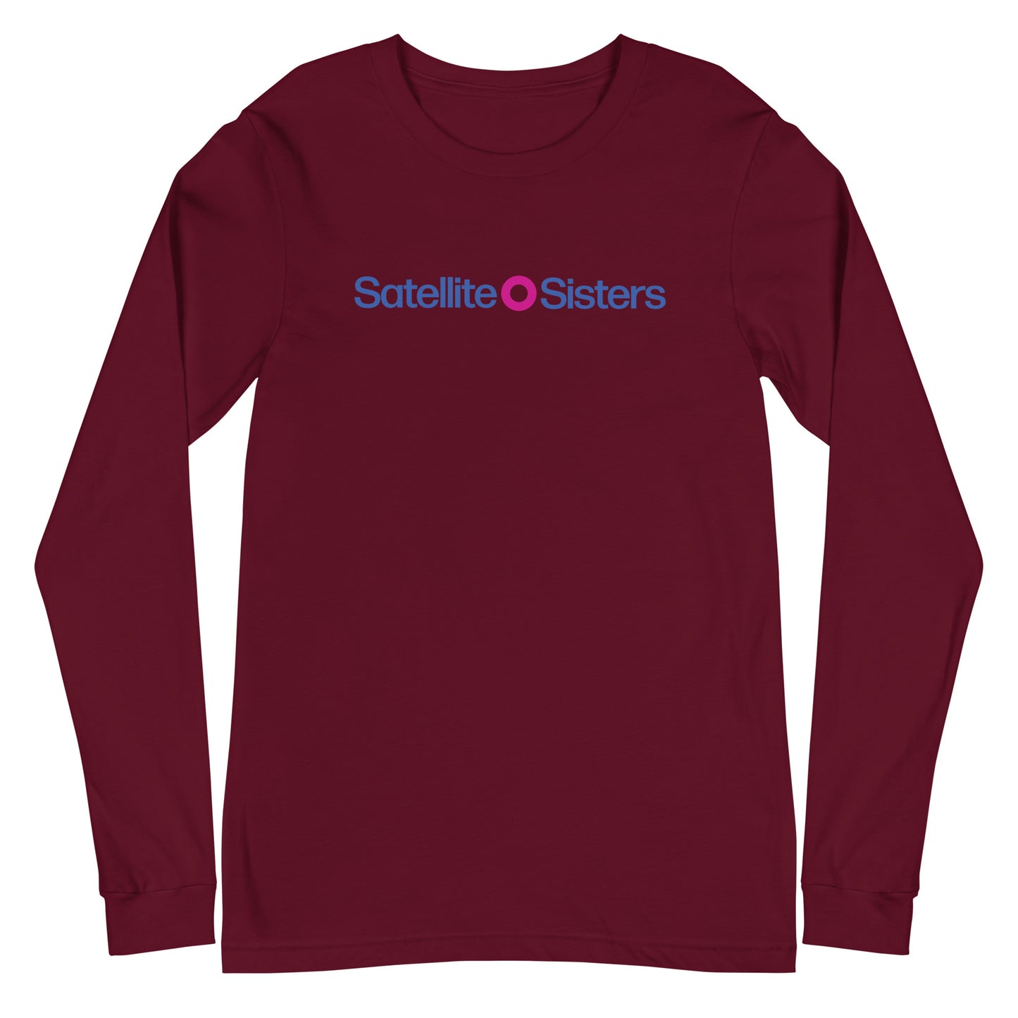 Unisex Long Sleeve Tee Satellite Sisters Logo + Big Fun Weekend Logo