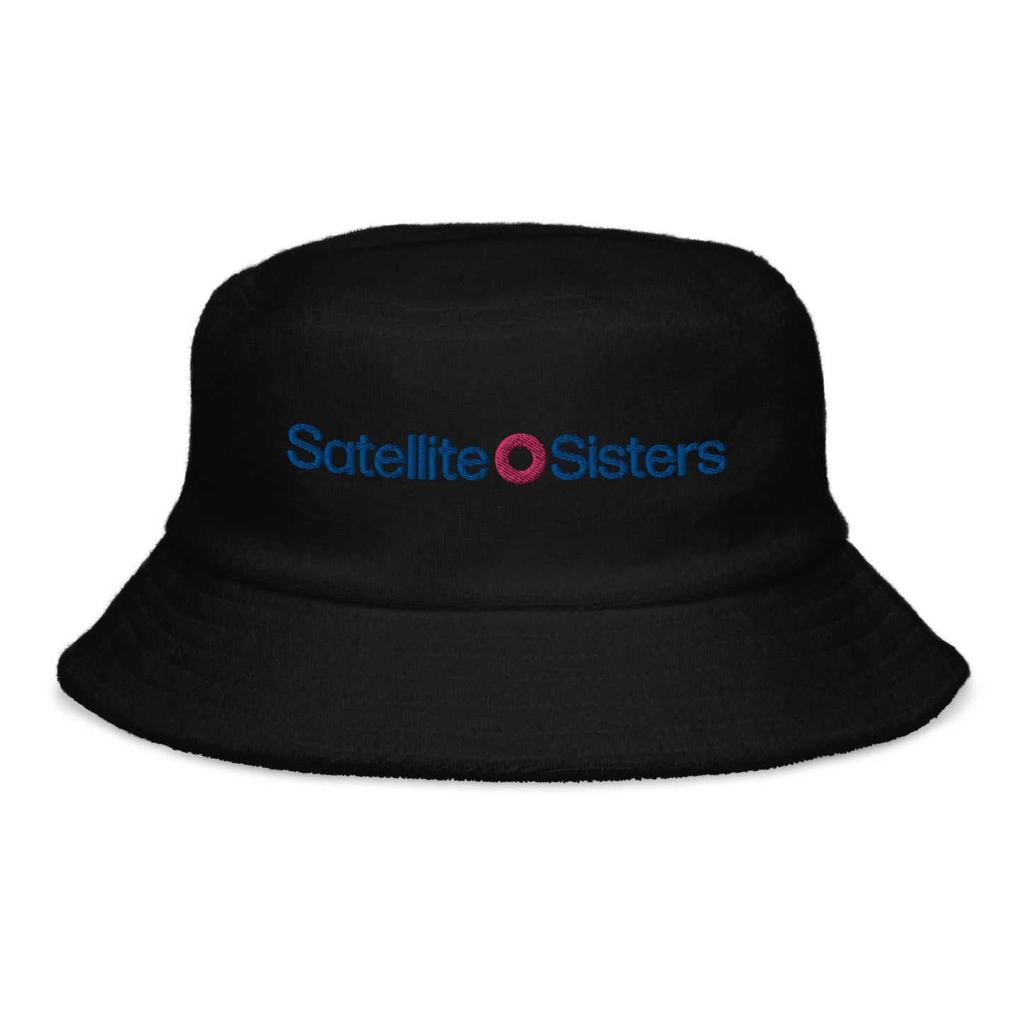 Unstructured Terry Cloth Satellite Sisters logo bucket hat