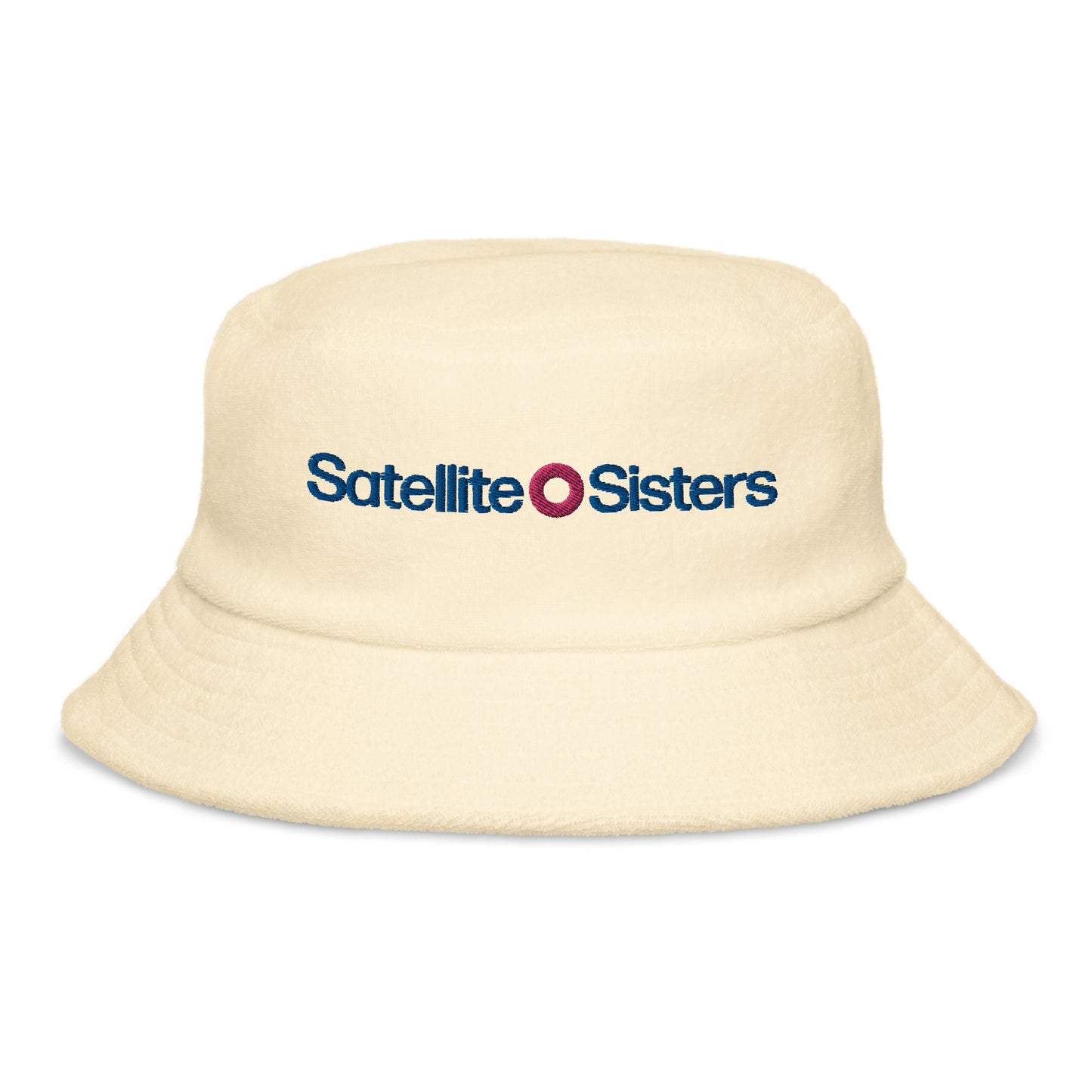 Unstructured Terry Cloth Satellite Sisters logo bucket hat