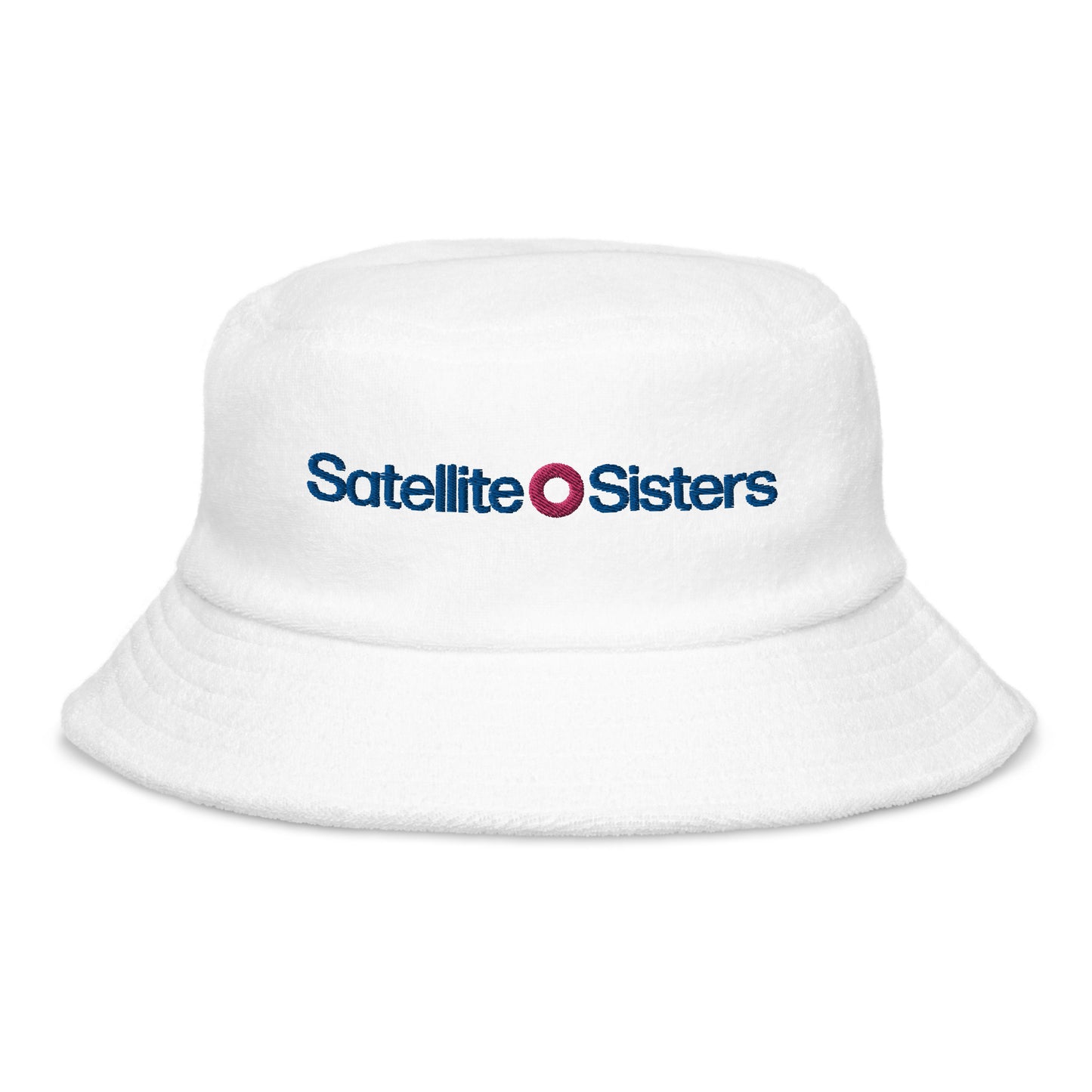 Unstructured Terry Cloth Satellite Sisters logo bucket hat