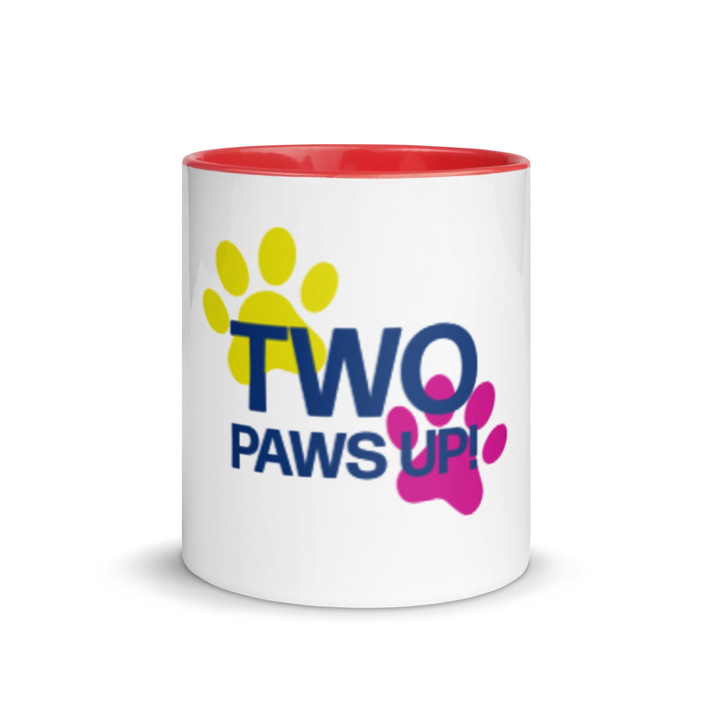 Two Paws Up Mug with Color Inside